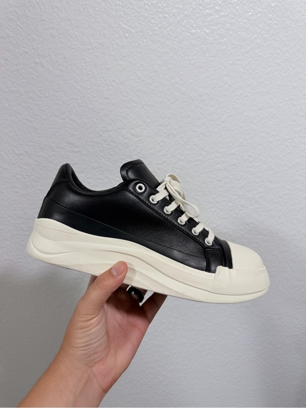 Classic Two-Tone Black and White Low-Top Sneakers